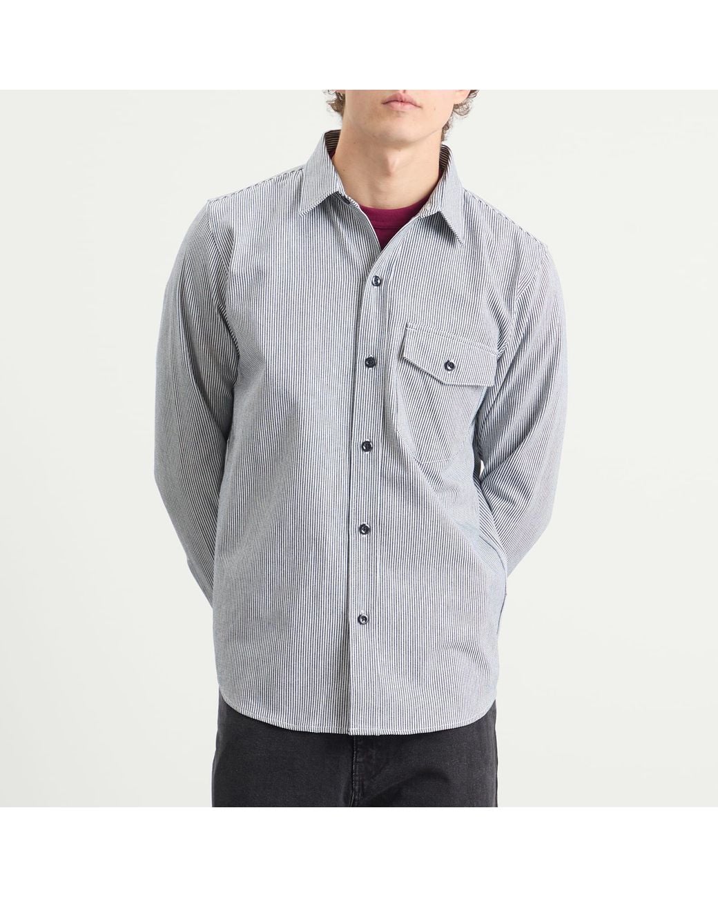 Randy's Garments Blue Randy's Garments 1 Pocket Shirt for men
