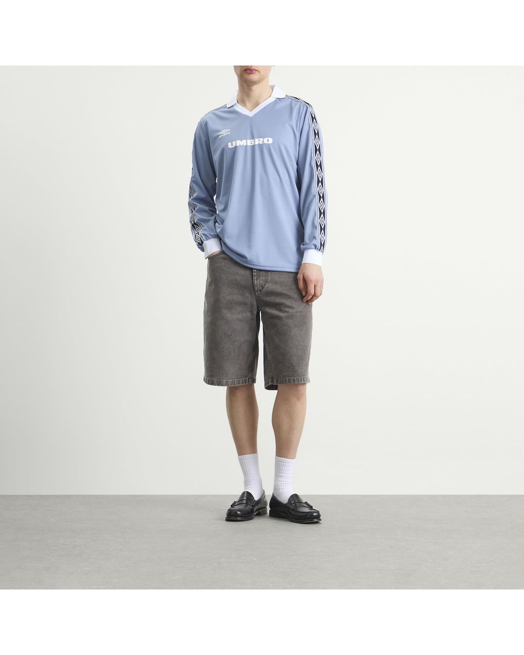 Umbro Blue Taped Long Sleeve Jersey for men
