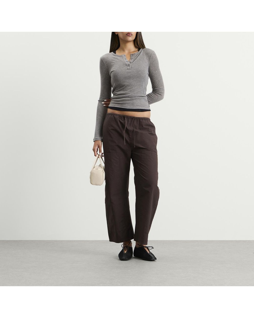 Leset Gray Kyoto Carpenter Pants