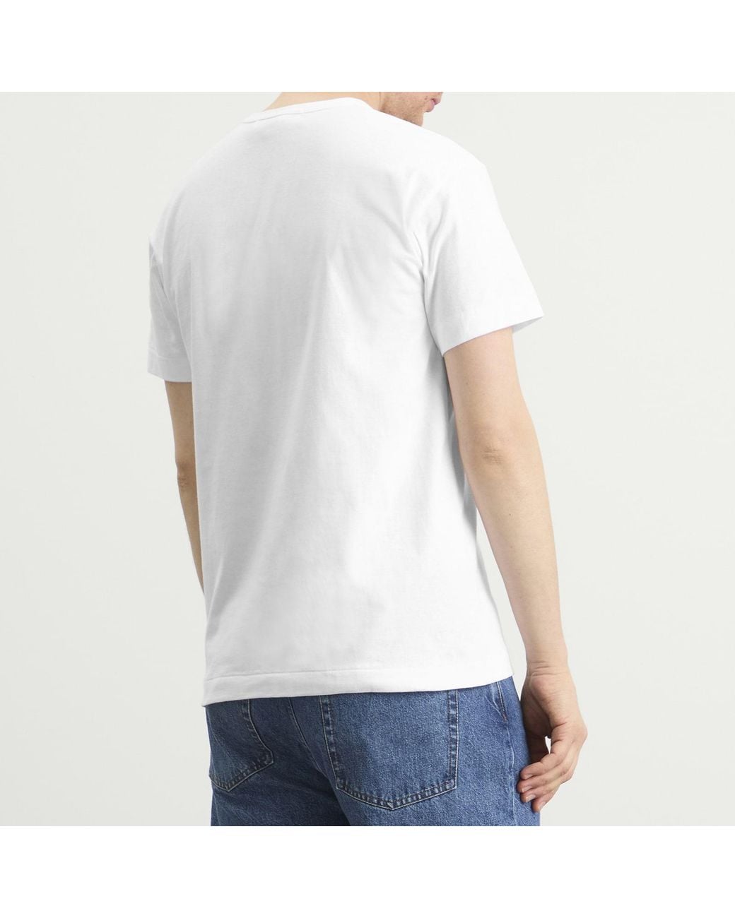 COMME DES GARÇONS PLAY White Basic Logo T-Shirt for men