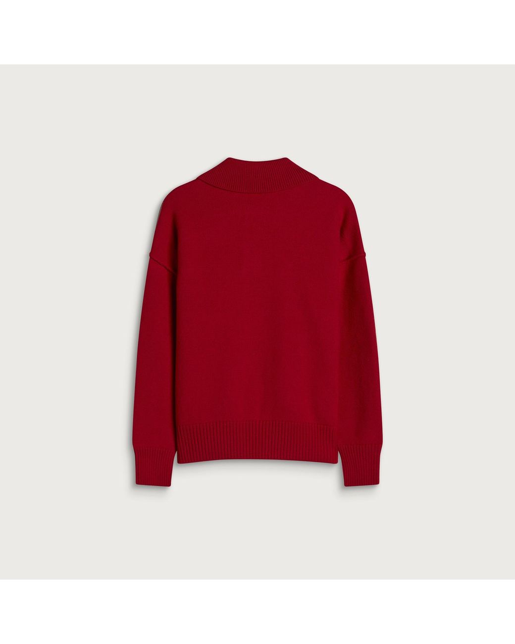 AMI Red Contrasted Adc Polo for men