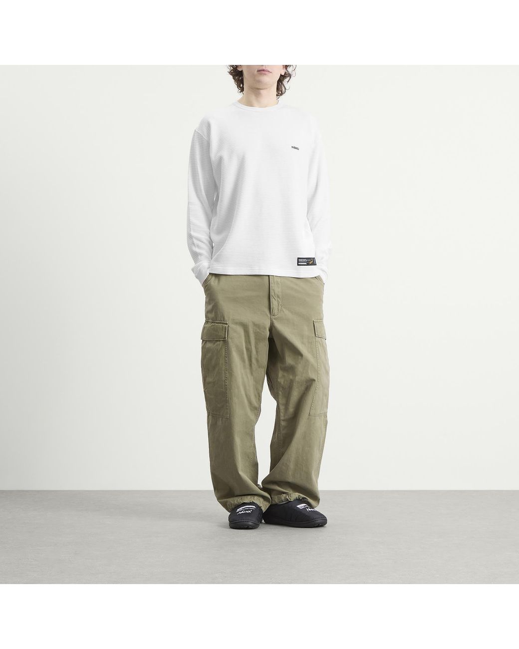 Neighborhood Waffle Crewneck in White for Men | Lyst