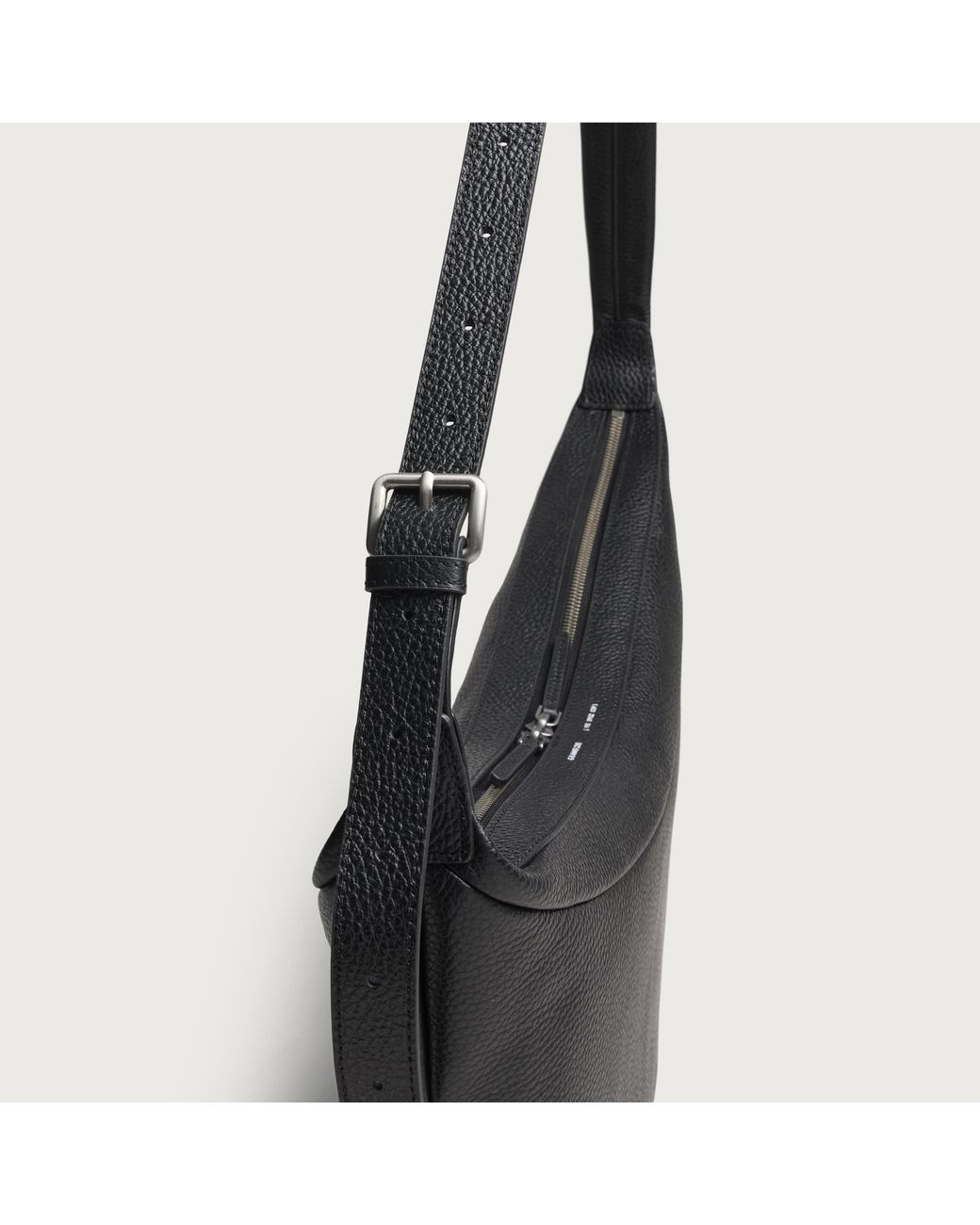 GRAMS28 Black 192 Essential Half Moon Bag for men