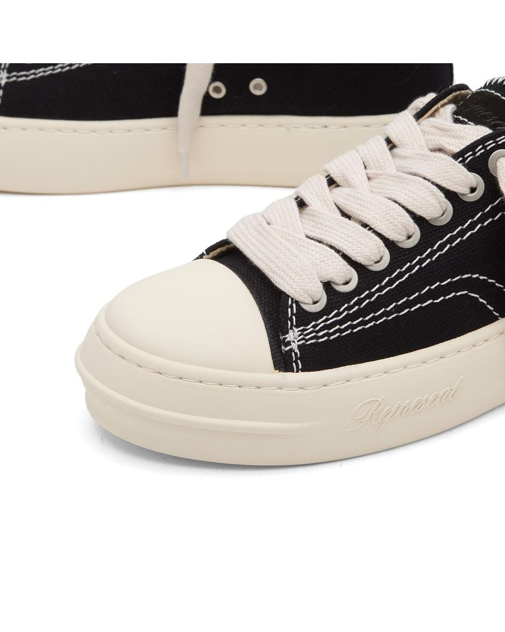 Represent Black Rep-Cap Sneaker for men