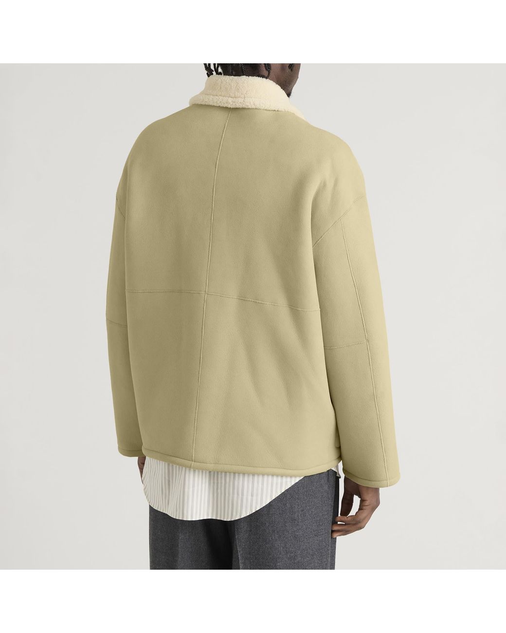 Auralee Natural Shearling Zip Blouson for men