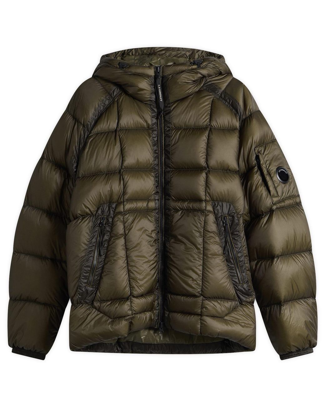 C P Company Green Dd-Shell Hooded Down Jacket for men