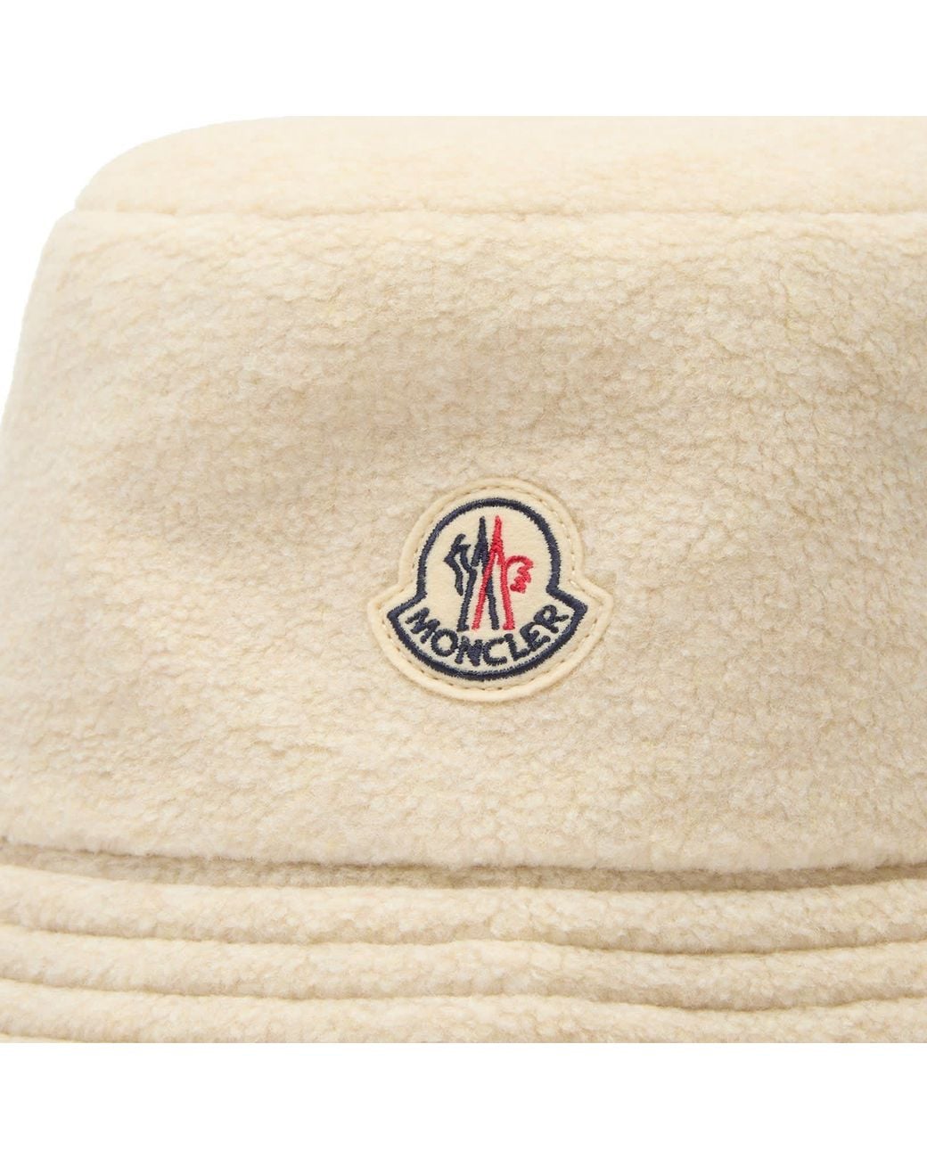 Moncler Natural Teddy Fleece Bucket Hat for men