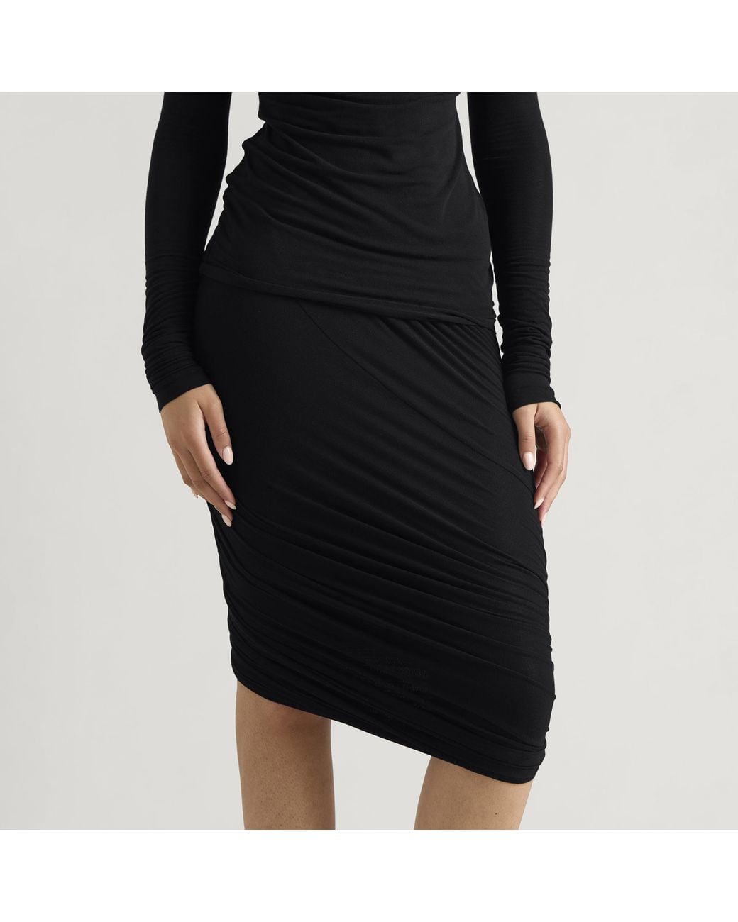 Rick Owens Black Lilies Luna Skirt