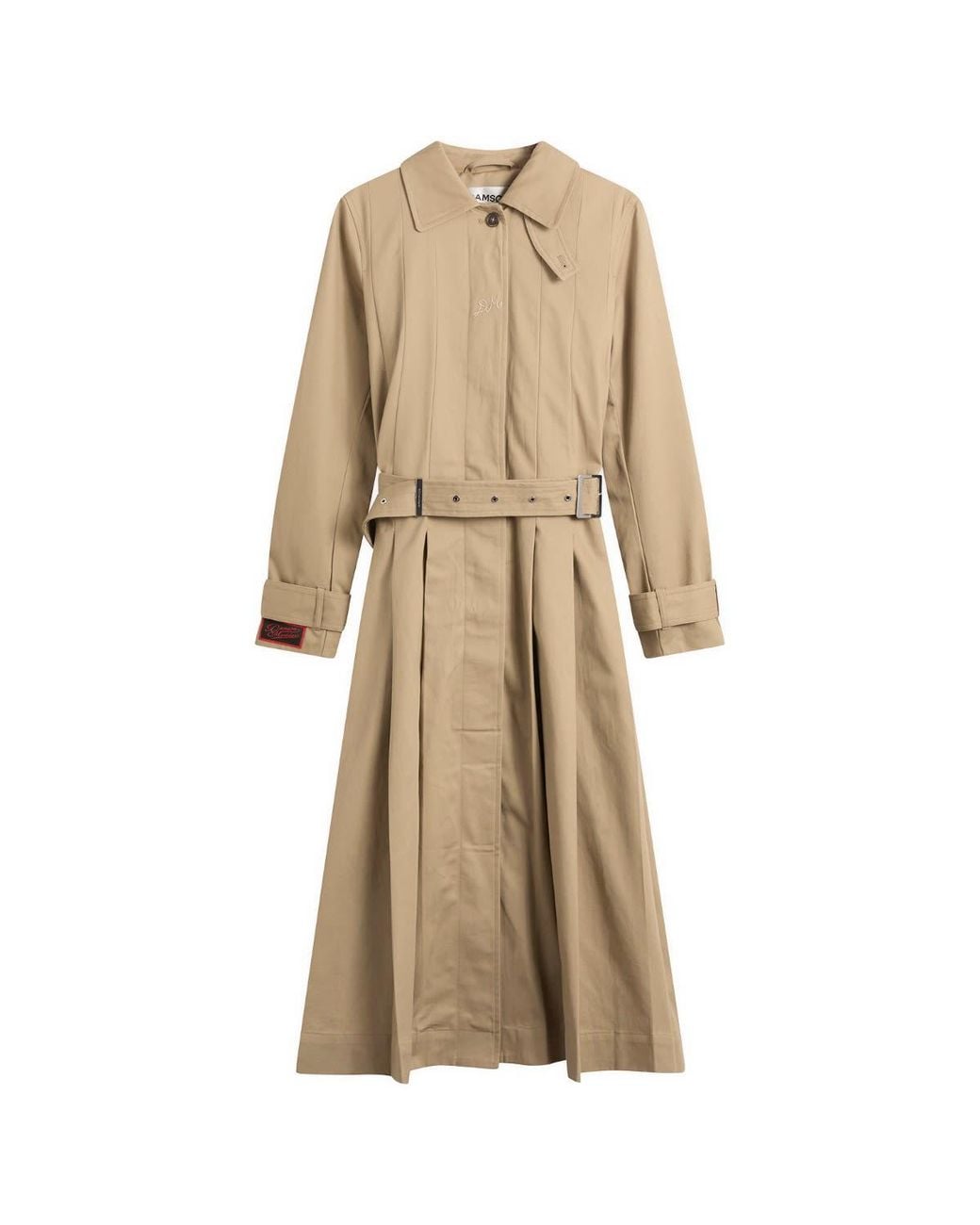 Damson Madder Natural Sofia Pleated Trench Coat