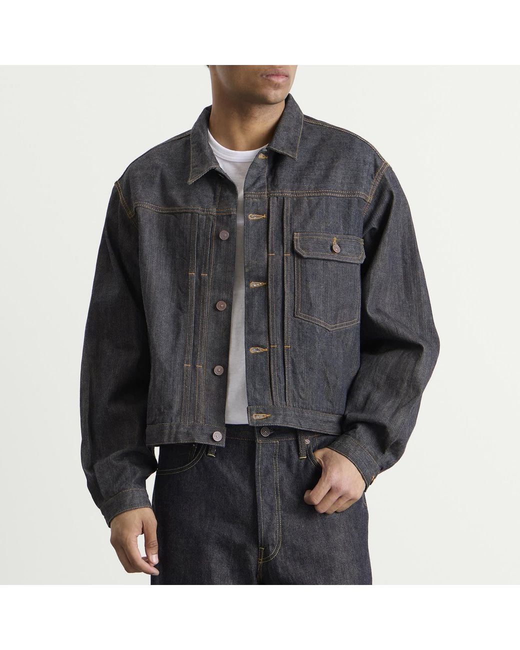 Visvim Black 102Xx Denim Jacket Mud Wash for men