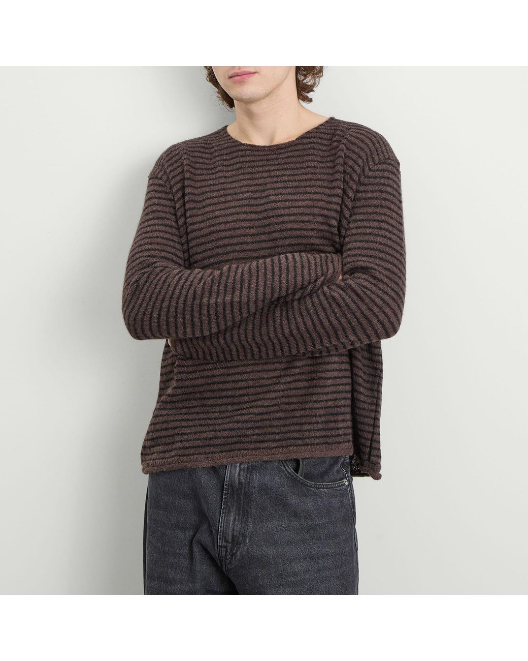Our Legacy Brown Rigid Alpaca Jumper for men