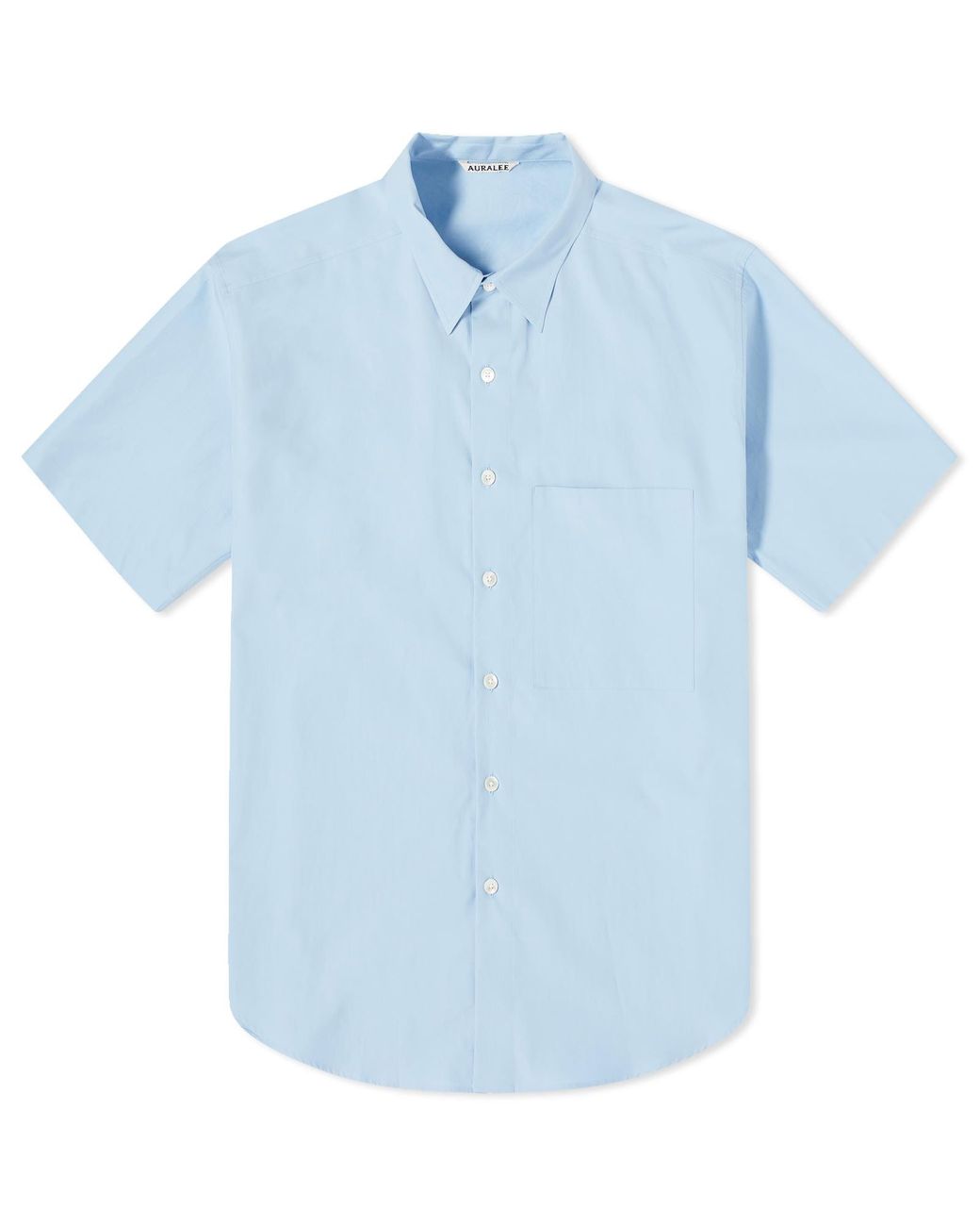 AURALEE Washed Finx Short Sleeve Shirt in Blue for Men | Lyst AURALEE Washed Finx Short Sleeve Shirt in Blue for Men | Lyst