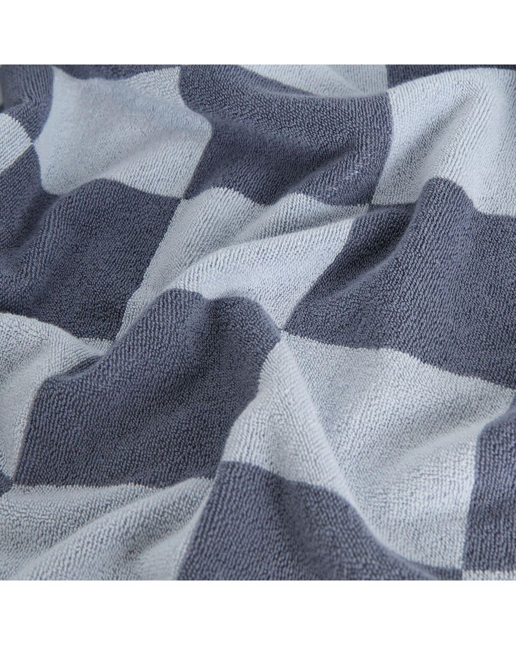 Hay Gray Check Bath Towel