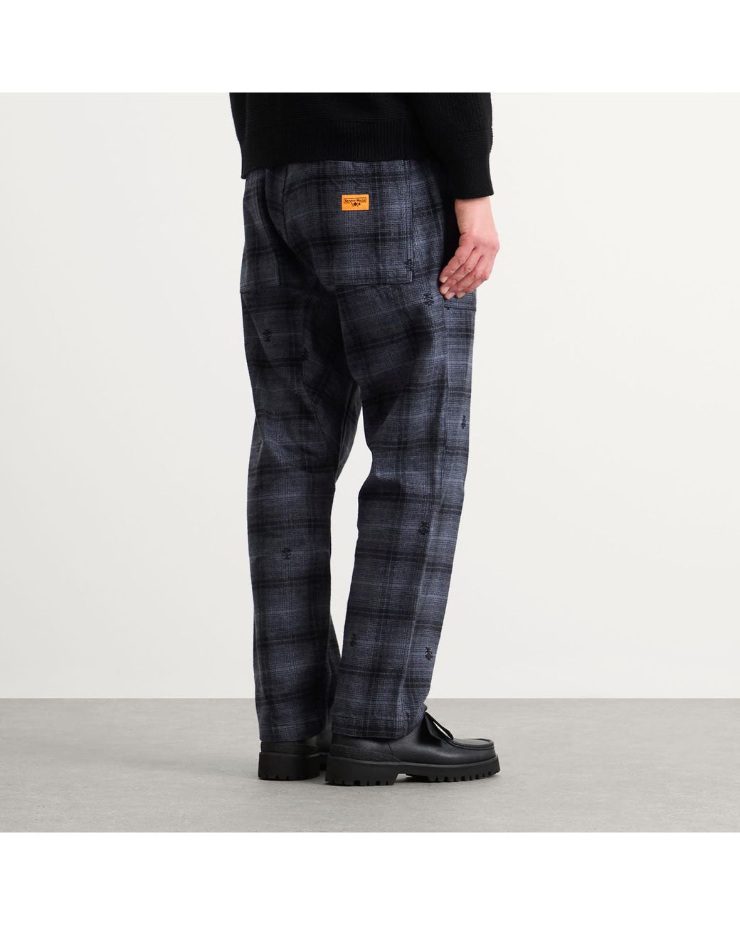 Service Works Gray Thistle Plaid Chef Pants for men