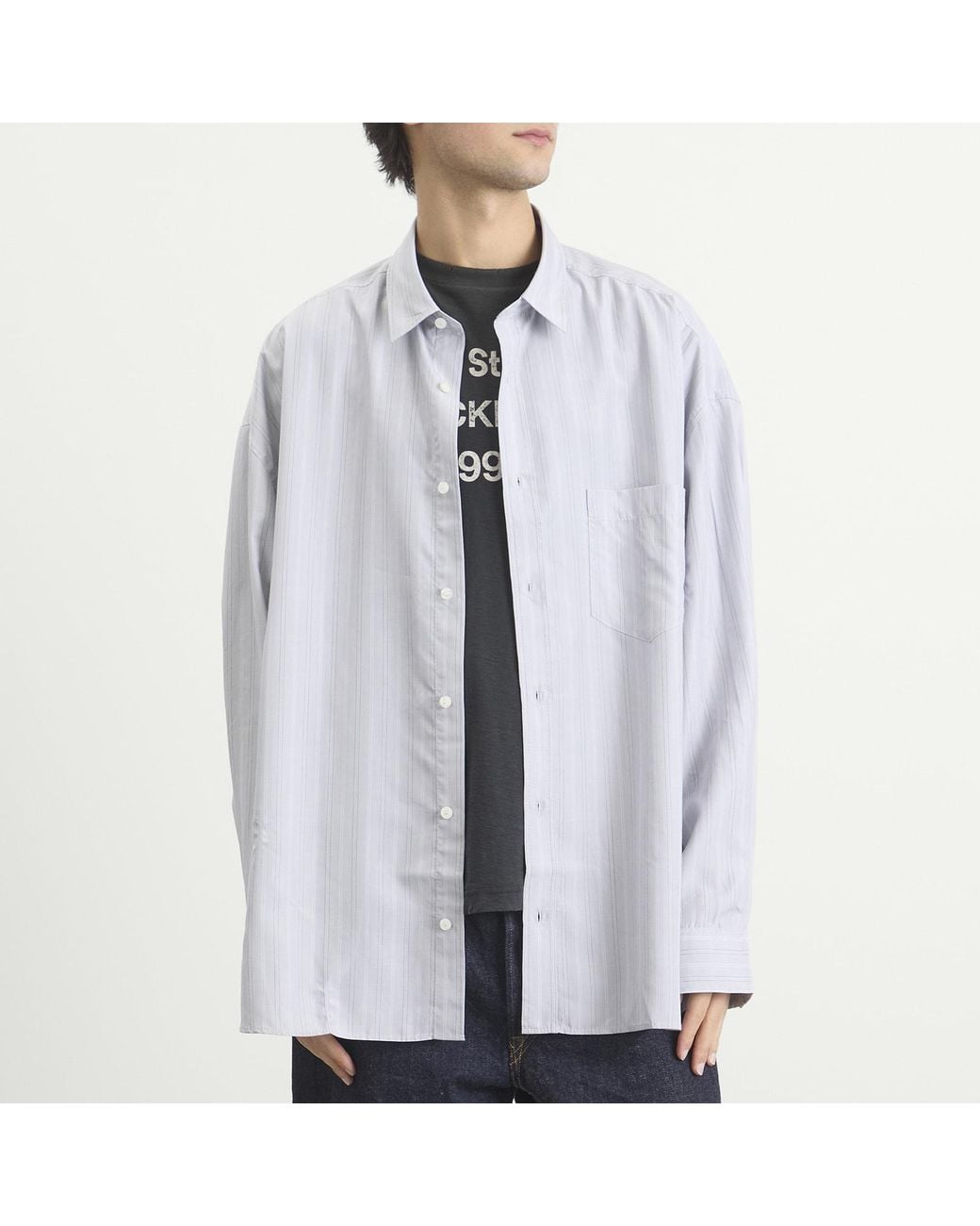 Acne Blue Stripe Shirt for men