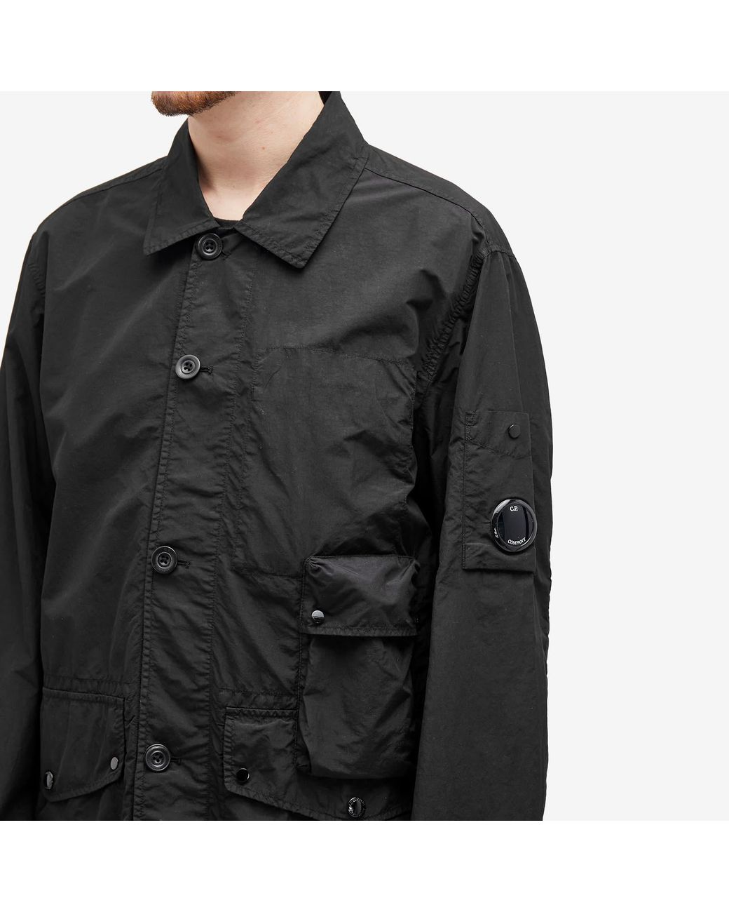 C.P. Company Flatt Nylon Chore Jacket in Black for Men | Lyst