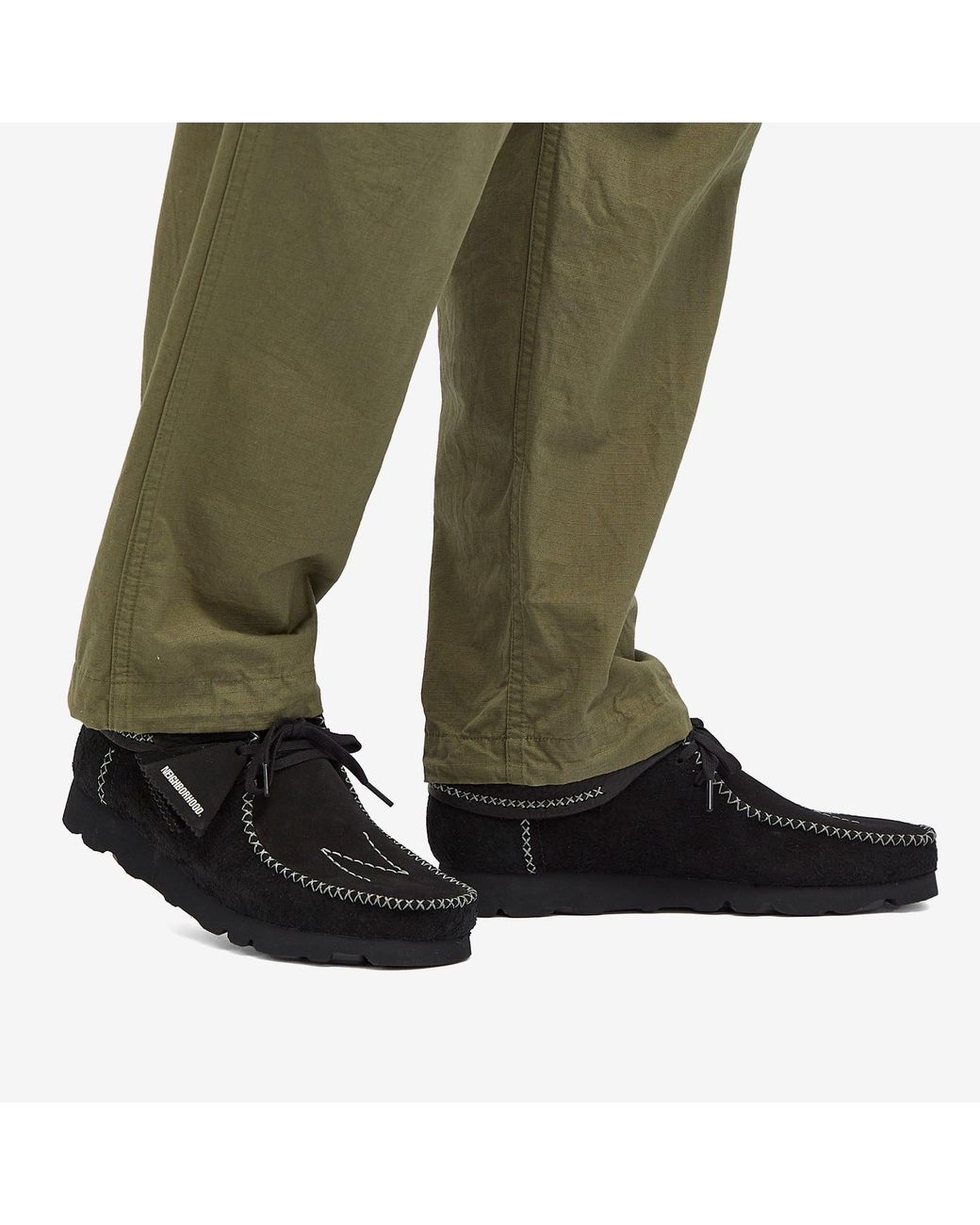 靴 NEIGHBORHOOD Clarks Wallabee Black 26cm Clarks x Neighborhood Mens Wallabee Shoes – Extra Butter