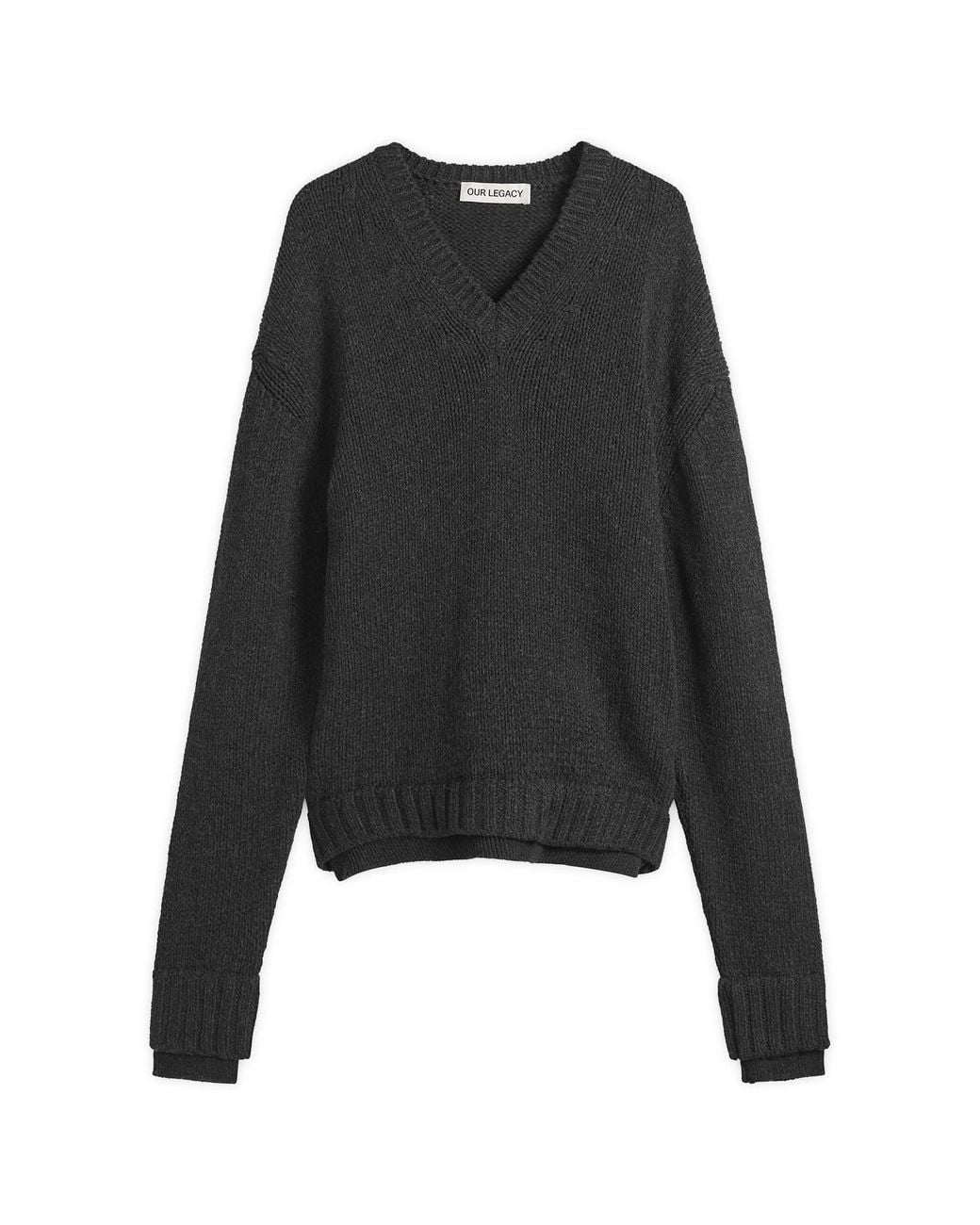 Our Legacy False V-Neck Jumper in Black for Men | Lyst