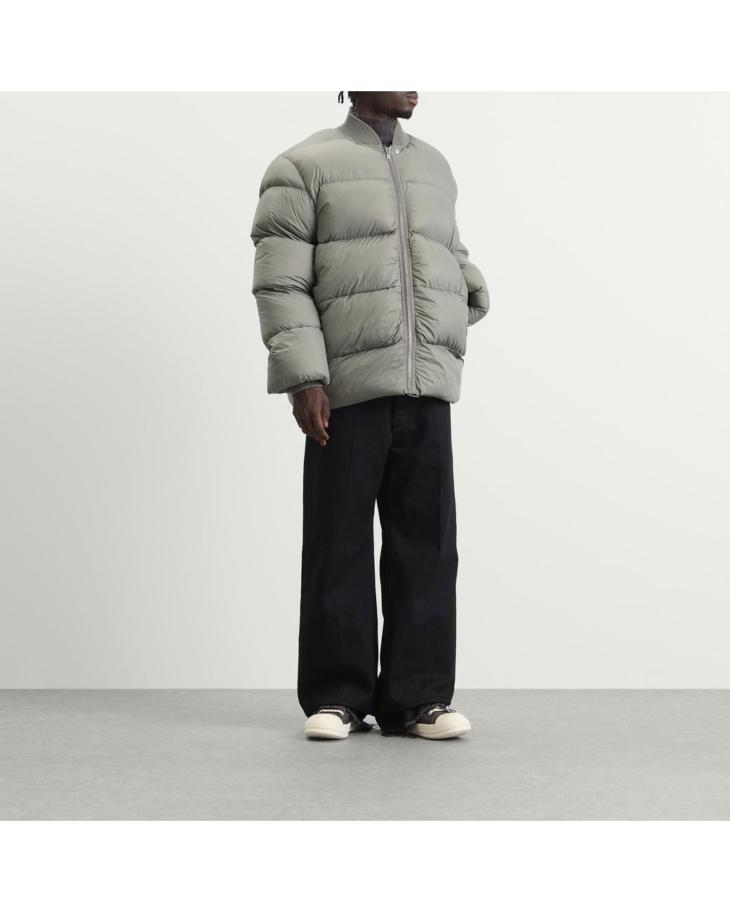 Rick Owens Gray Classic Flight Jacket for men