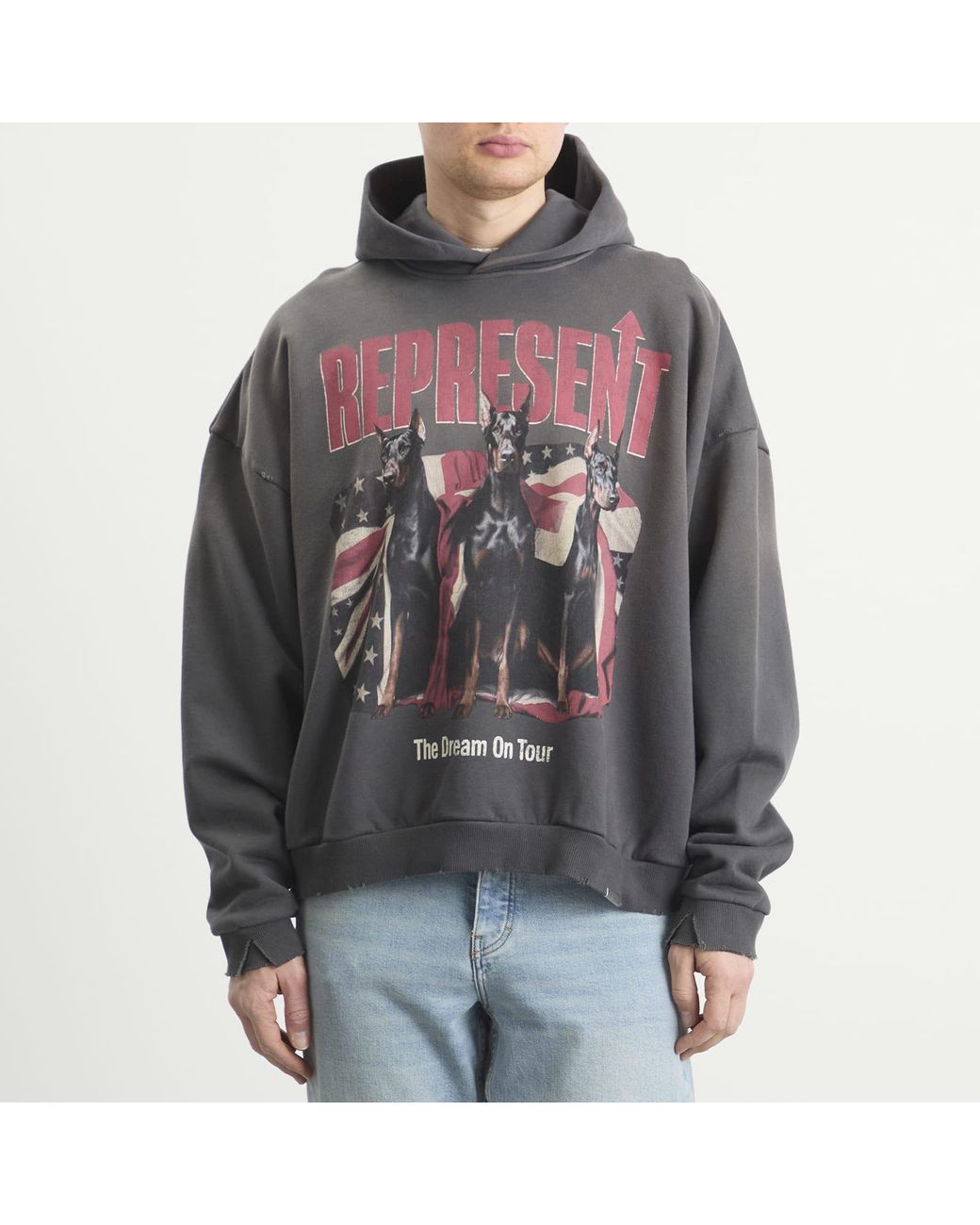 Represent Gray The American Dream Tour Hoodie for men