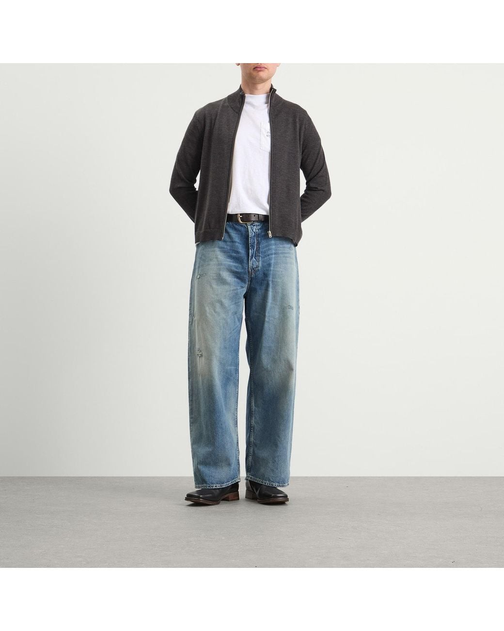 Acne Blue 2023 Daybreak Wash Wide Leg Jeans for men