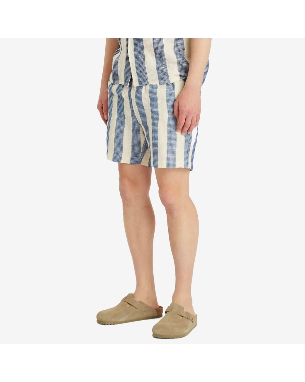 Kardo Blue Handwoven Drawstring Shorts for men