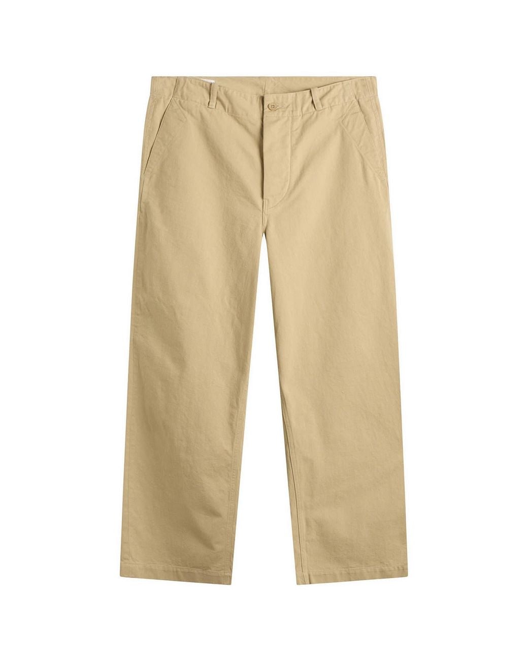 Kaptain Sunshine Natural Cotton Drill Wide Pants for men
