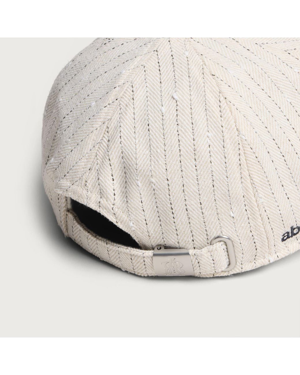 About Blank Black Monogram Pinstripe Cap for men