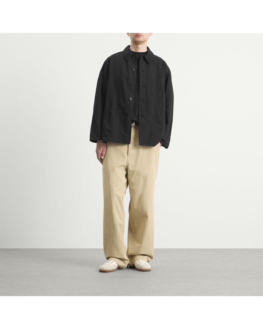 Kaptain Sunshine Black Gaba. Work Shirt Jacket for men