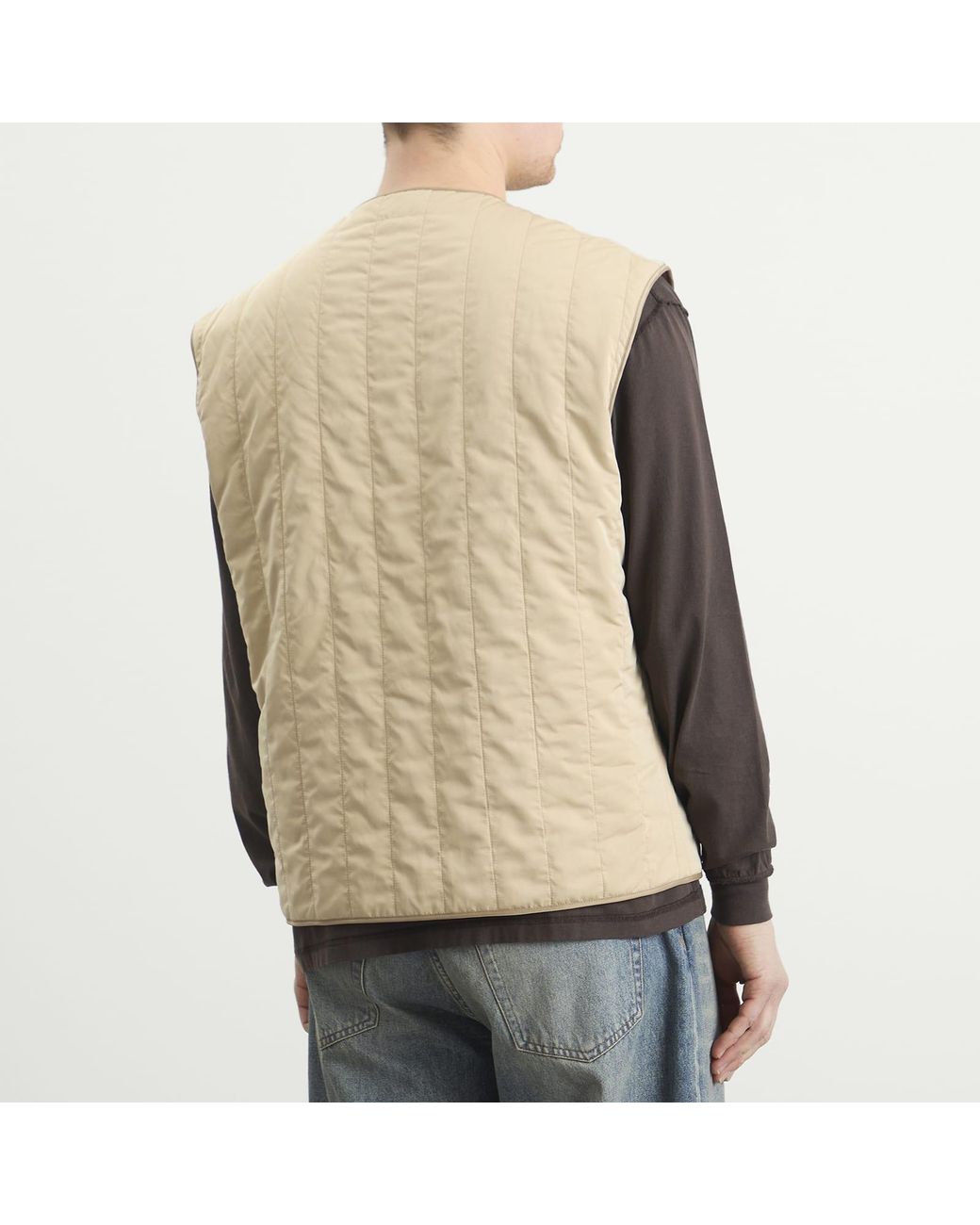Maison Margiela Natural Mm6 Light Padded Collarless Gilet for men