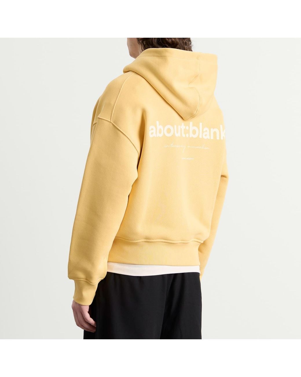 About Blank Box Zip Hoodie in Yellow for Men | Lyst