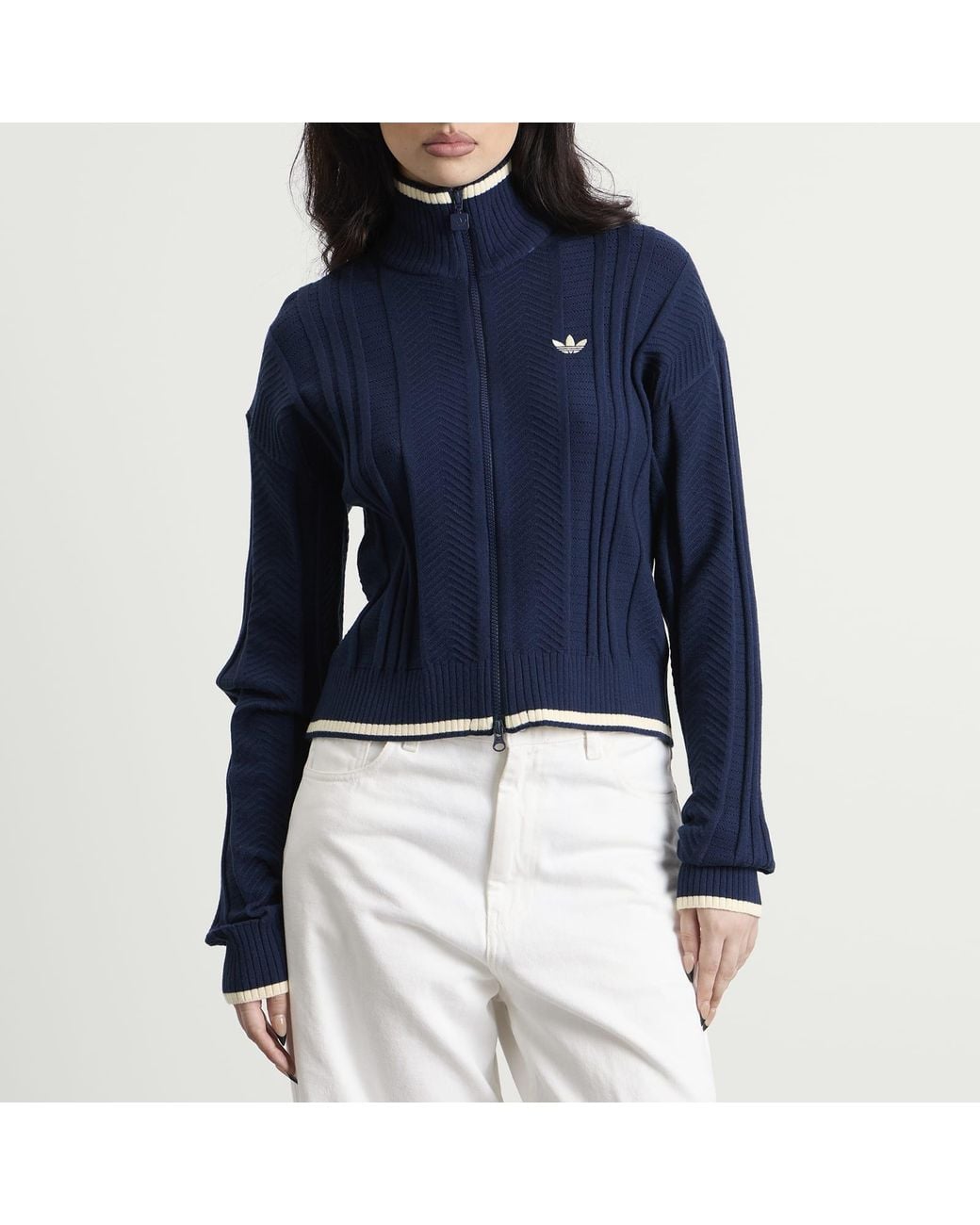 Adidas Blue Knit Firebird Track Top