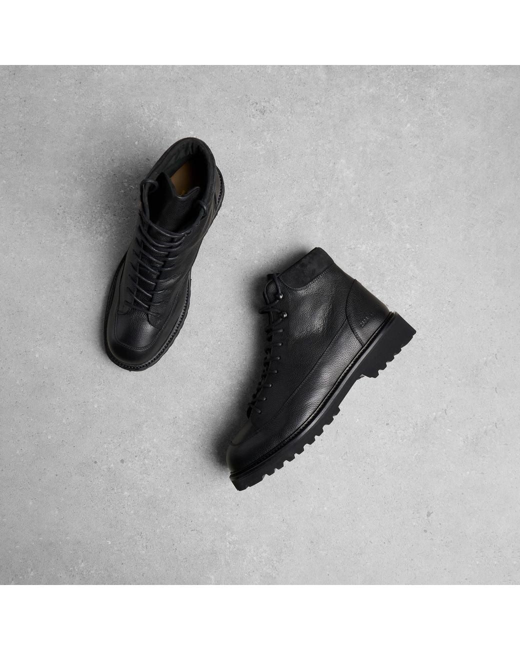 Common Projects Black Leather Hiker Boot for men