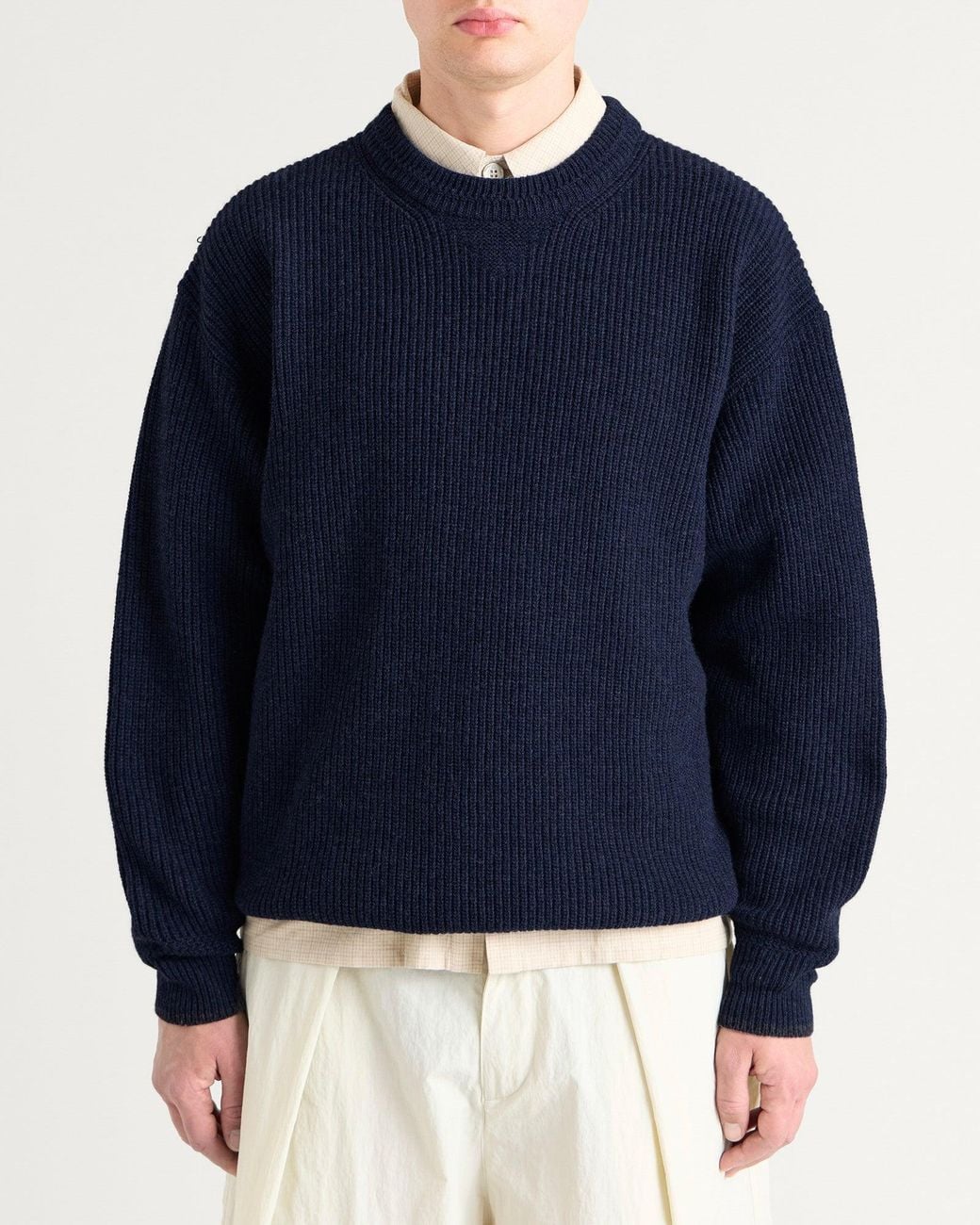 FRIZMWORKS Blue Patch Round Pullover Knit for men