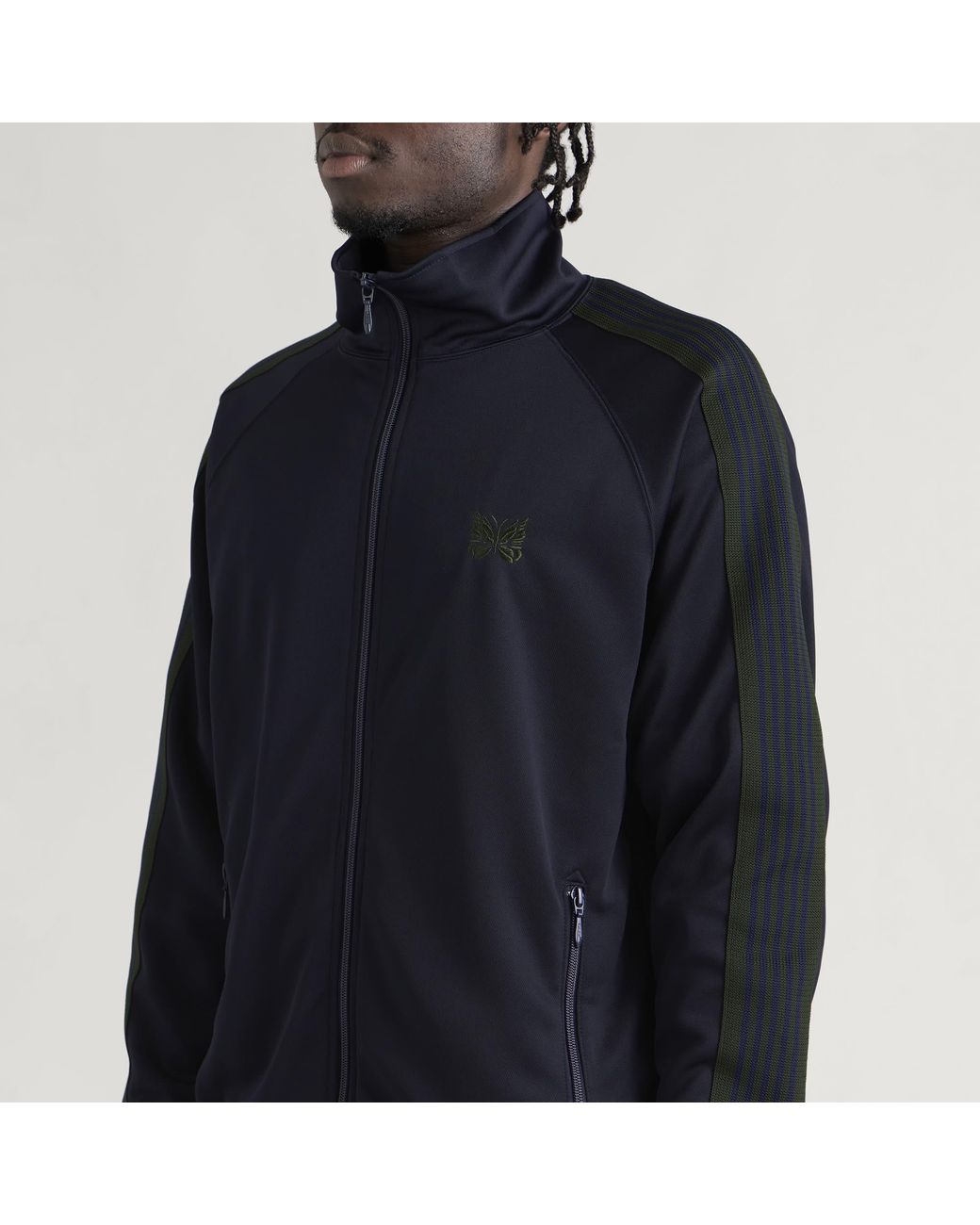 Needles Blue Poly Smooth Track Jacket for men