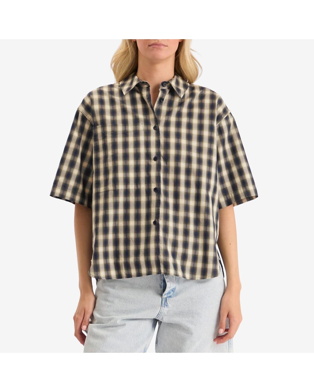 YMC Gray Eva Check Shirt