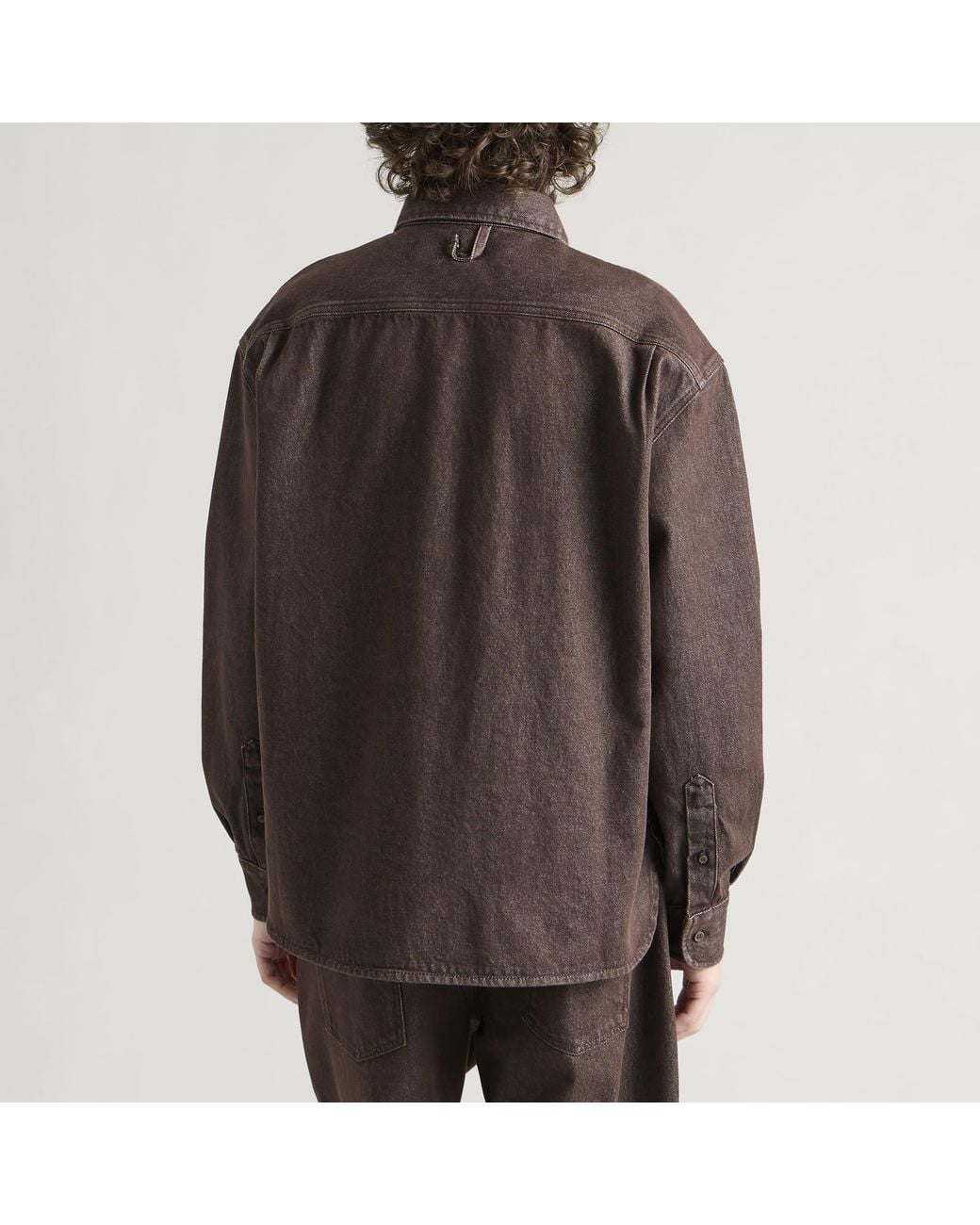 Jacquemus Brown Denim Shirt Jacket for men