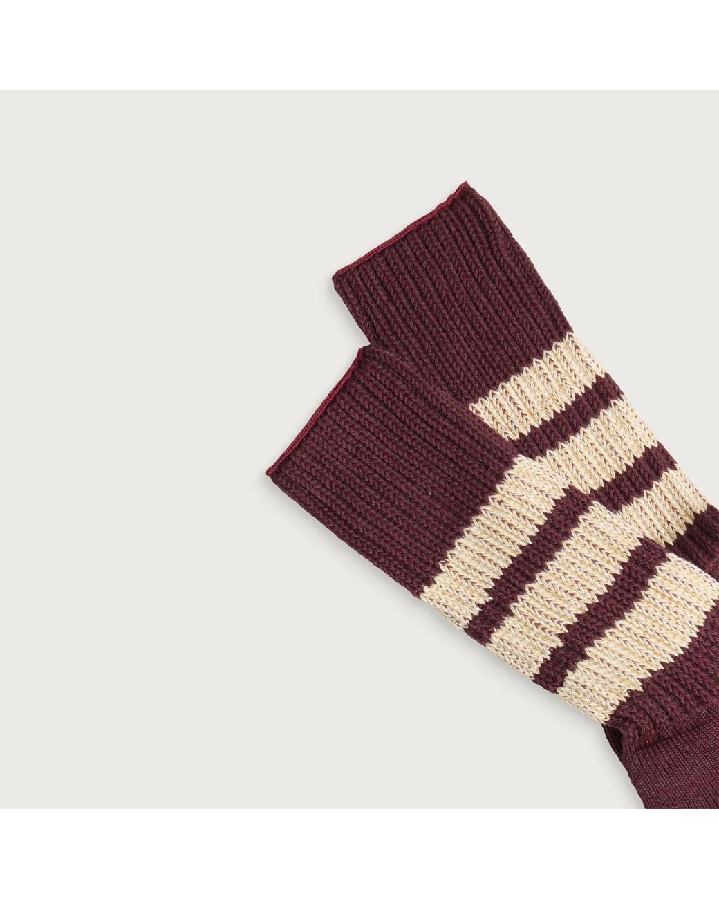 RoToTo Purple Ribbed Crew Sock
