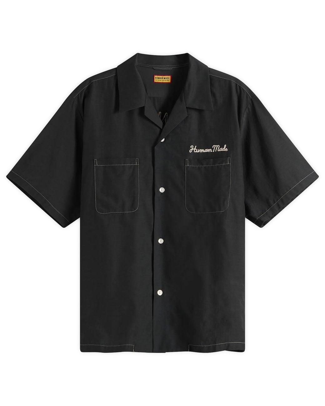 Human Made Black Embroidered Souvenir Shirt for men