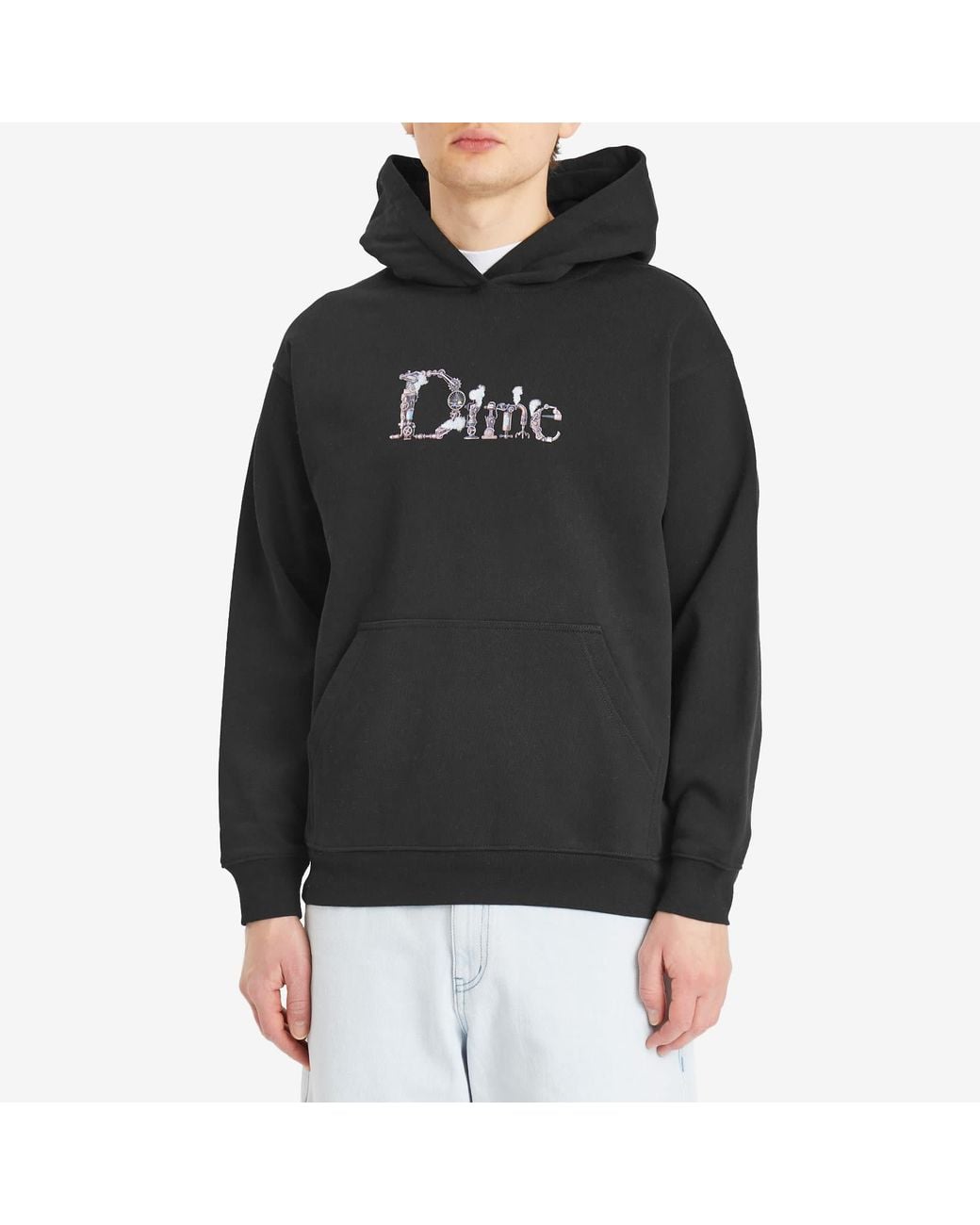 Dime Black Classic Steampunk Hoodie for men