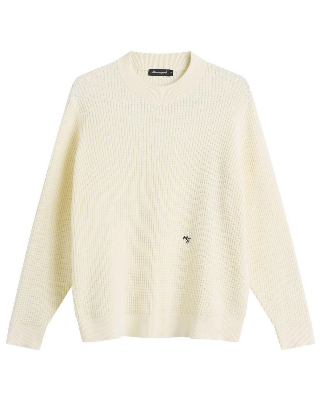 HOMMEGIRLS White Waffle Knit Pullover