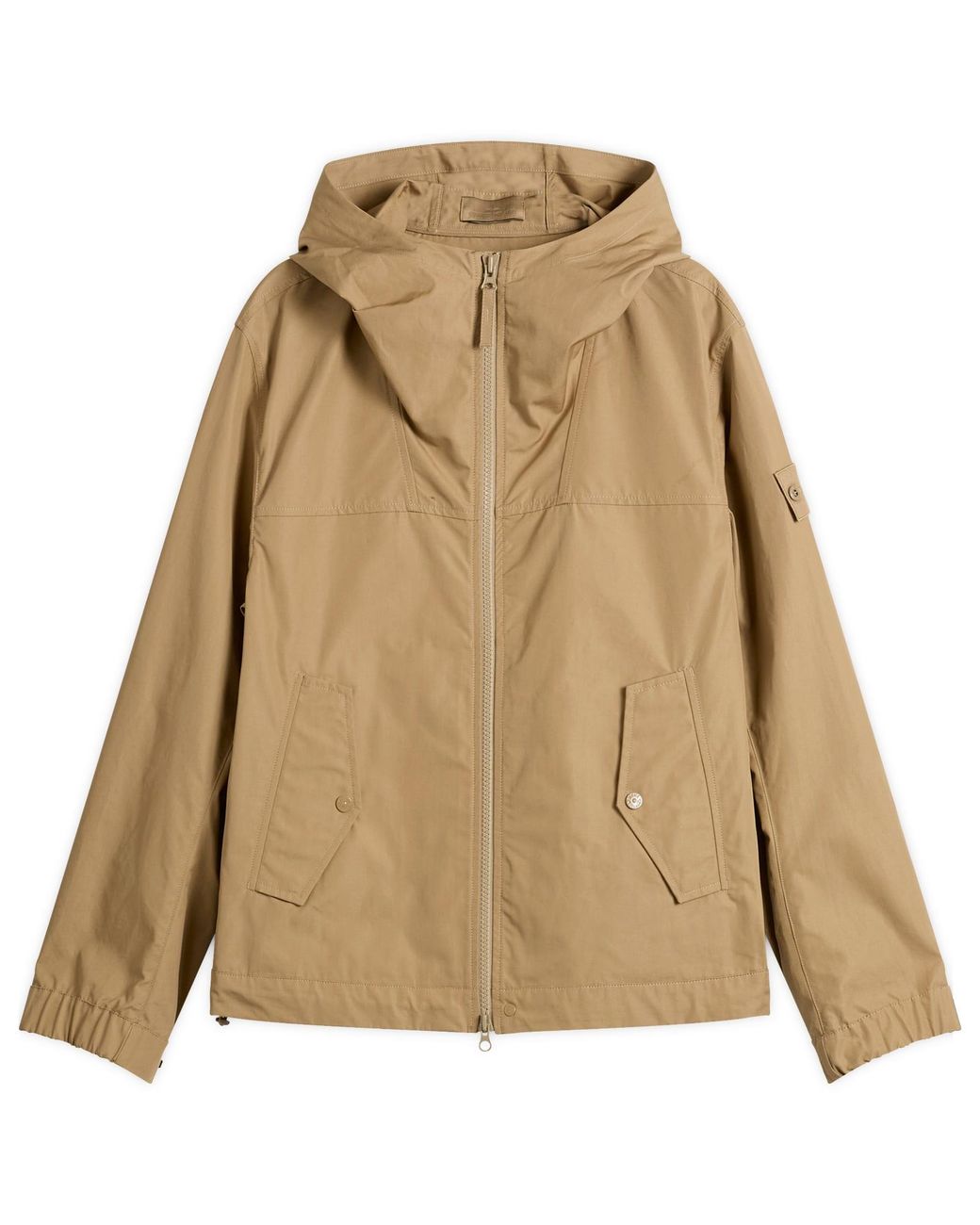 Stone Island Natural Ghost Cotton Canvas Hooded Jacket for men