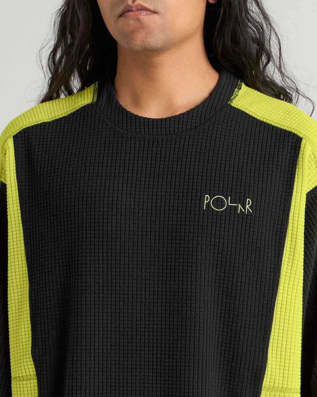 Chartruce Color Code POLAR SKATE Grid Fleece Jumper in Black for Men | Lyst