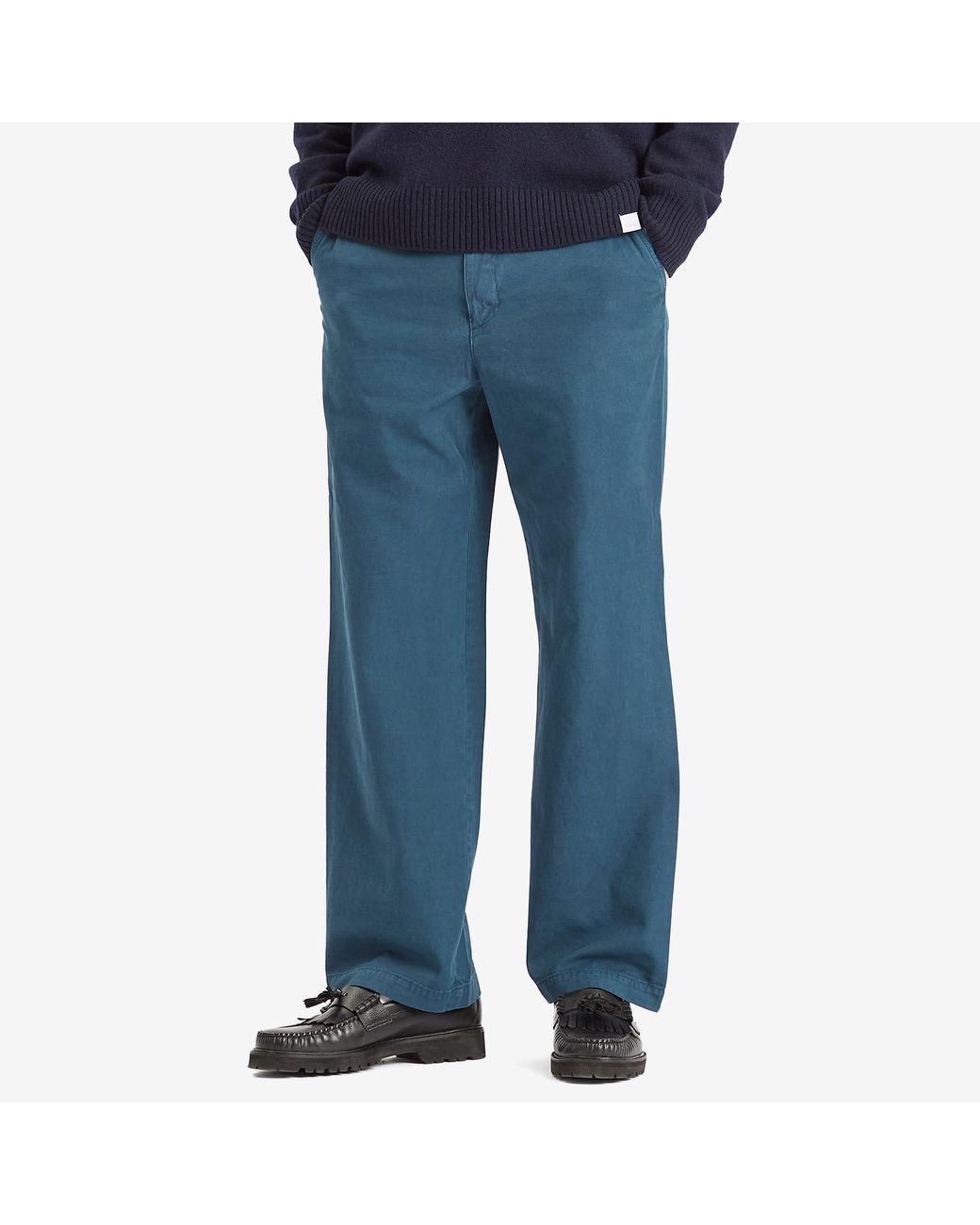 AURALEE Product Dyed Finx Gabardine Pants in Blue for Men | Lyst