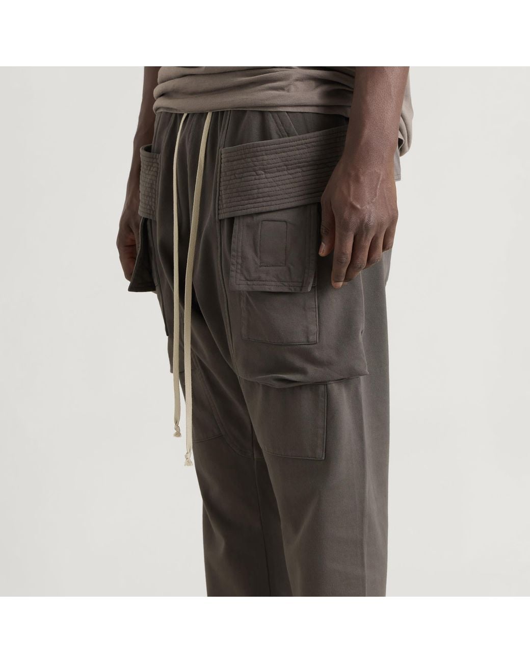 Rick Owens Gray Creatch Creah Cargo Trousers for men
