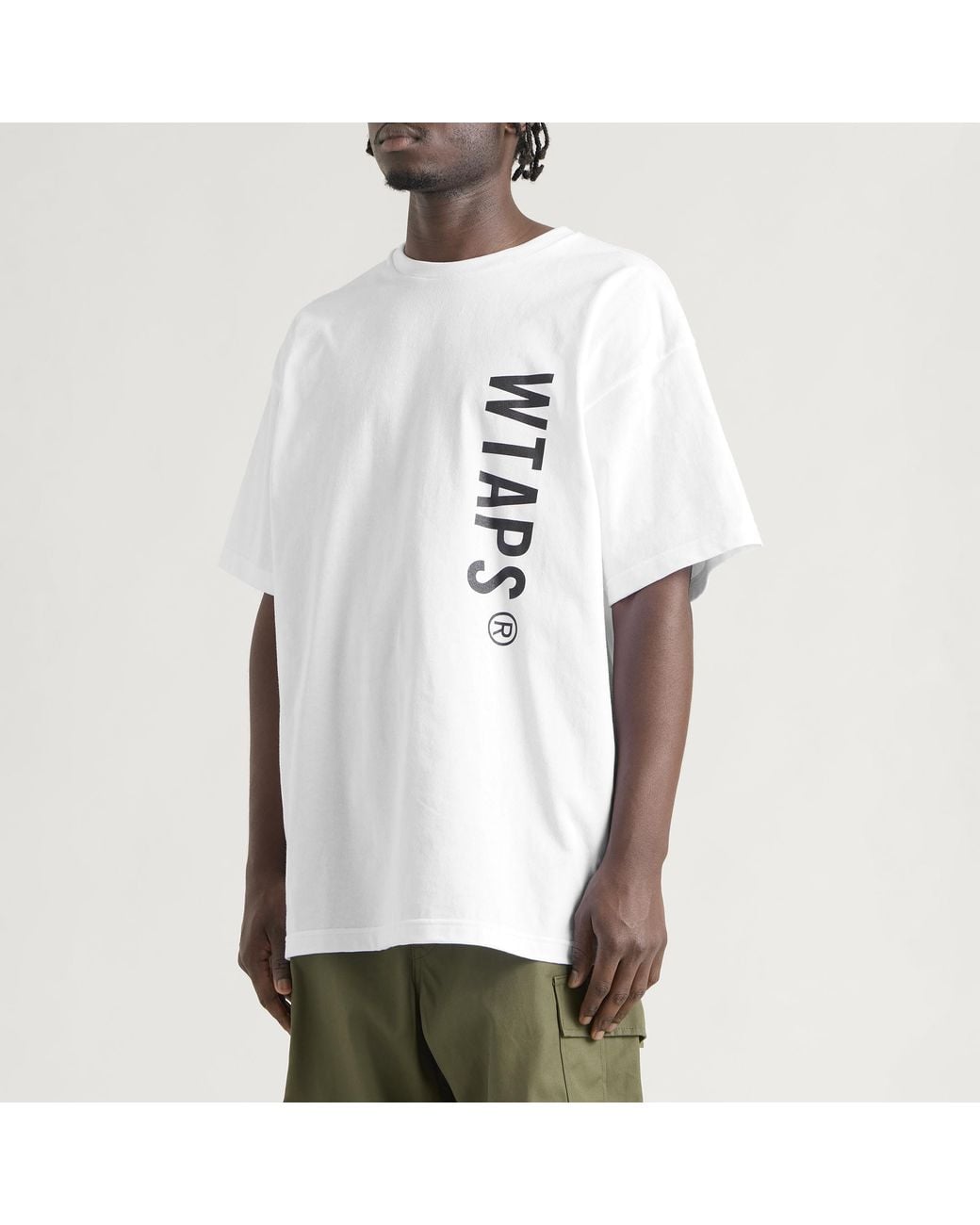 (w)taps White Sign Short Sleeve T-Shirt for men