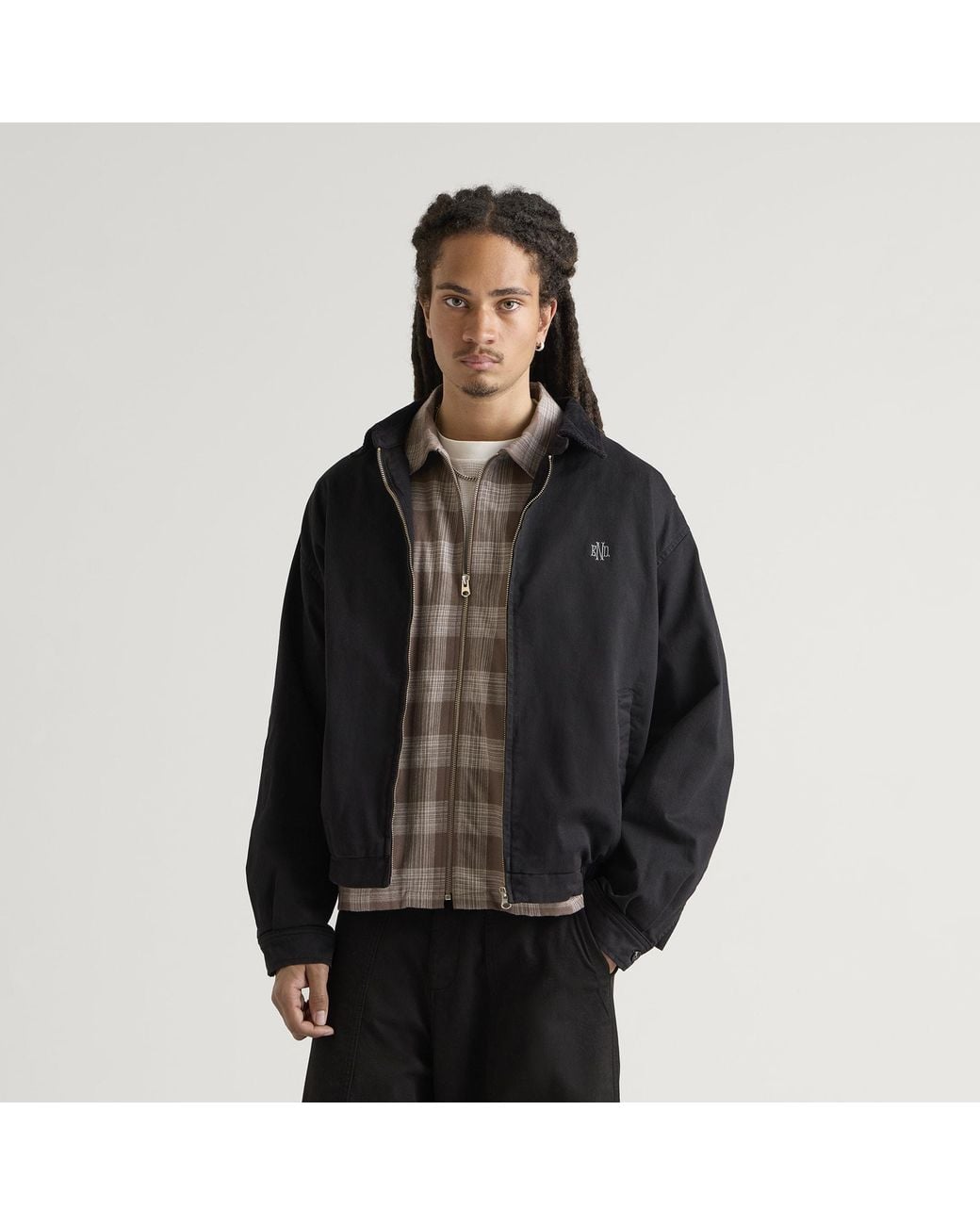 END. Black Monogram Jacket for men