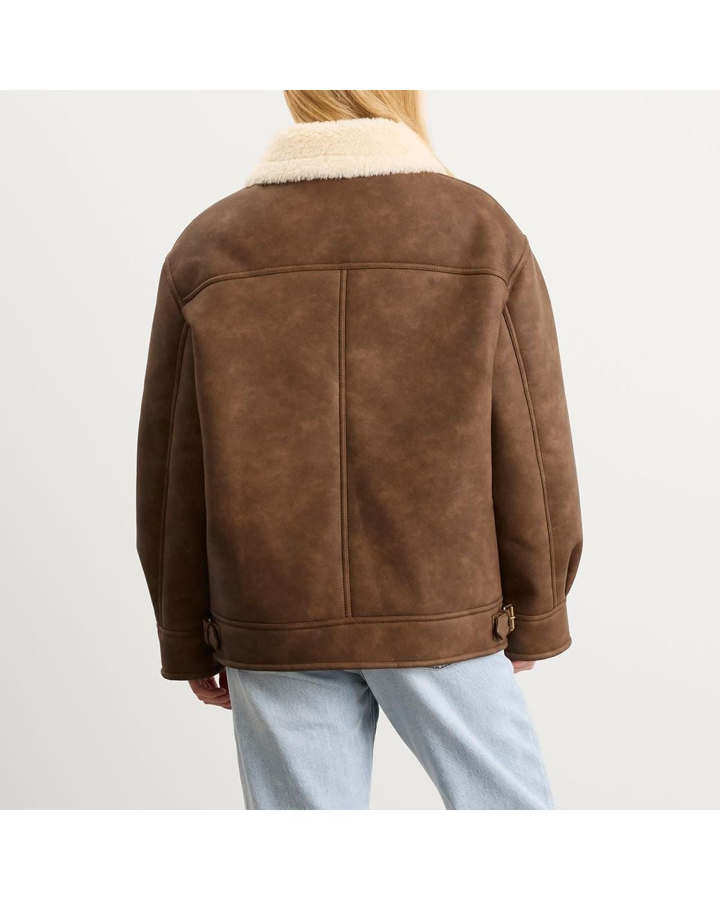 DUNST Brown Faux Shearling Jacket