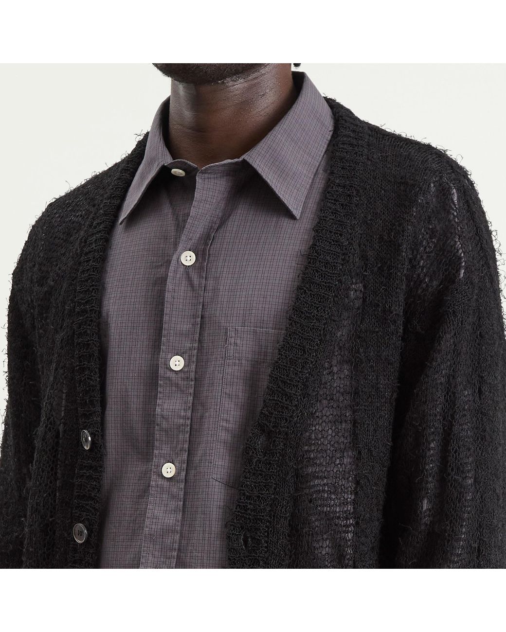 Our Legacy Black Linen Academy Cardigan for men
