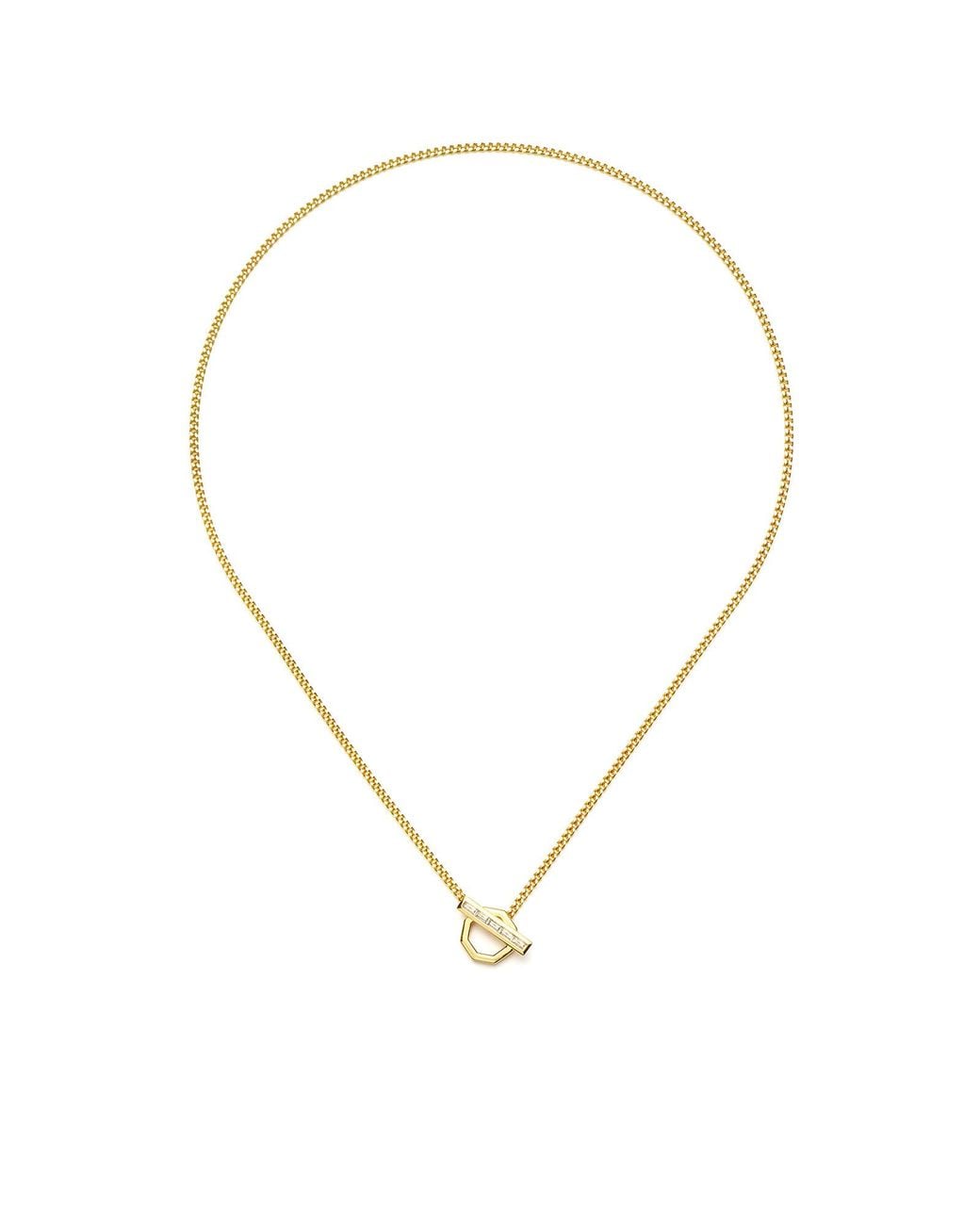 Missoma Metallic X Lucy Williams T-Bar Hex Pendant Necklace